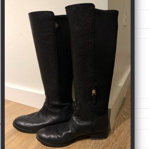 Tory Burch | Black Knee-high Leather Boots